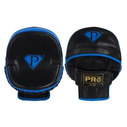 PRO Boxing Blue-Black Micro Punch Mitts Leather