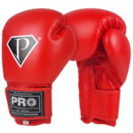 velcro boxing gloves Red and White Background
