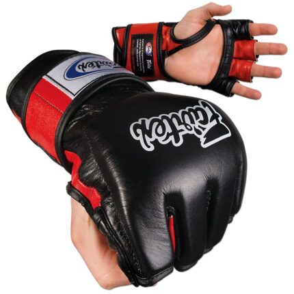Fairtex Ultimate Combat MMA Gloves - Open Thumb Black Color