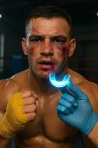 A combination of dental instruments and combat sports